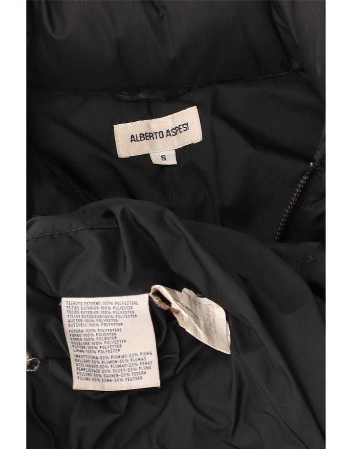 Alberto Aspesi Palton căptușit pentru femei UK 10 Poliester negru mic
