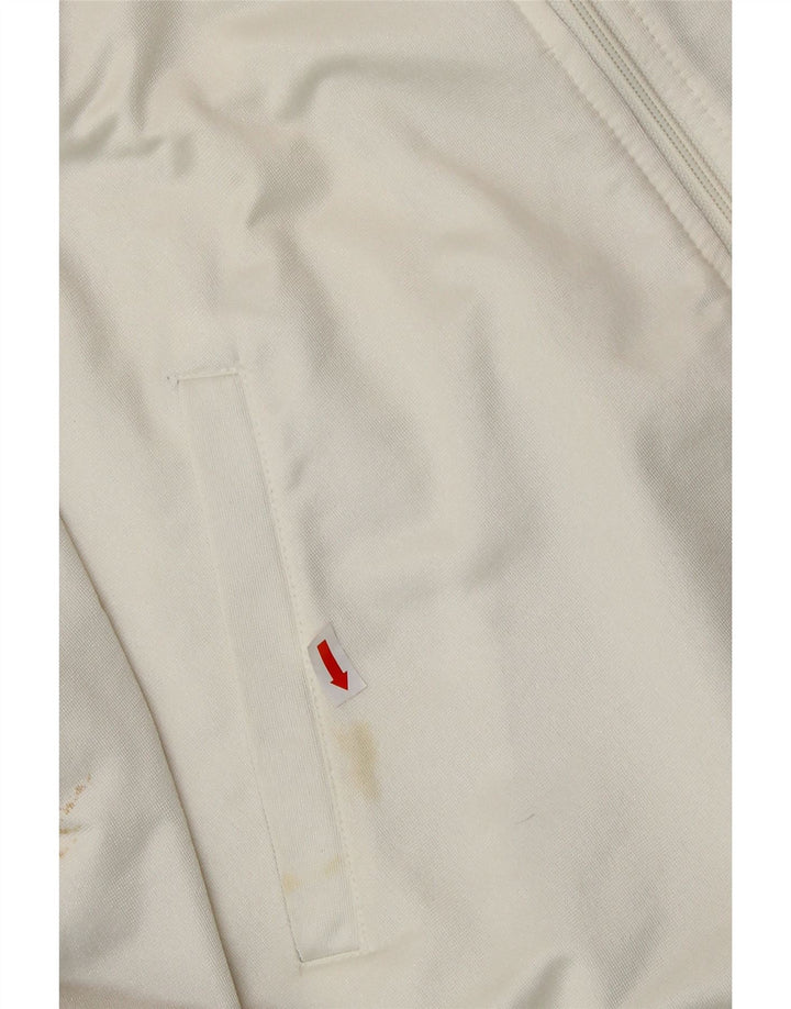 CHAMPION Mens Graphic Tracksuit Top Jacket Medium White Polyester Vintage Champion and Second-Hand Champion from Messina Hembry 