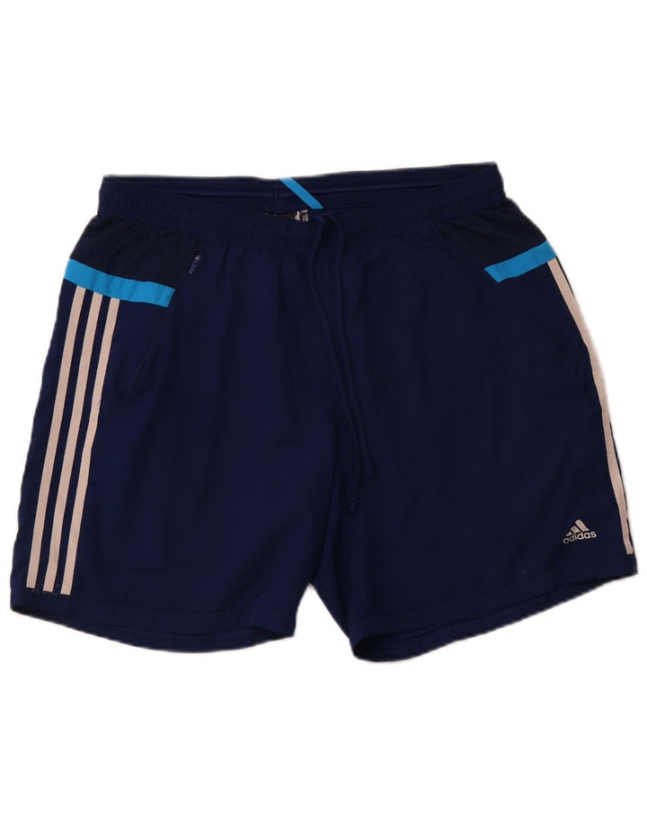 Pantaloni scurți sport Climacool ADIDAS pentru femei UK 16 Poliester albastru mare