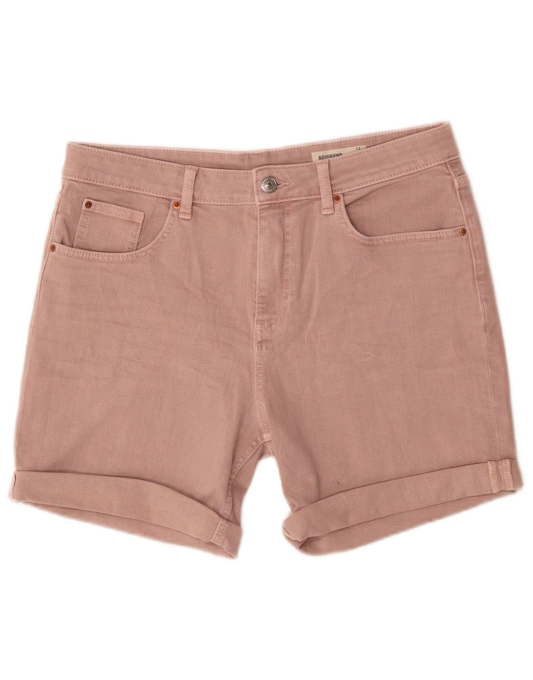 Pantaloni scurți din denim pentru femei Marks & Spencer UK 12 Medium W30 Bumbac roz