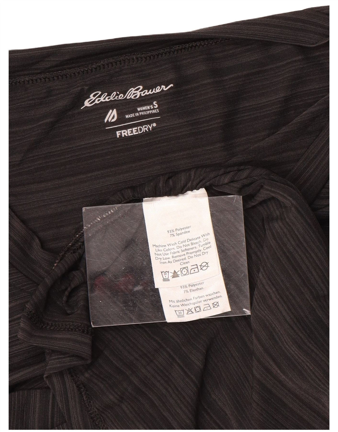 EDDIE BAUER Tricou pentru femei Top UK 10 Poliester cu dungi gri mici