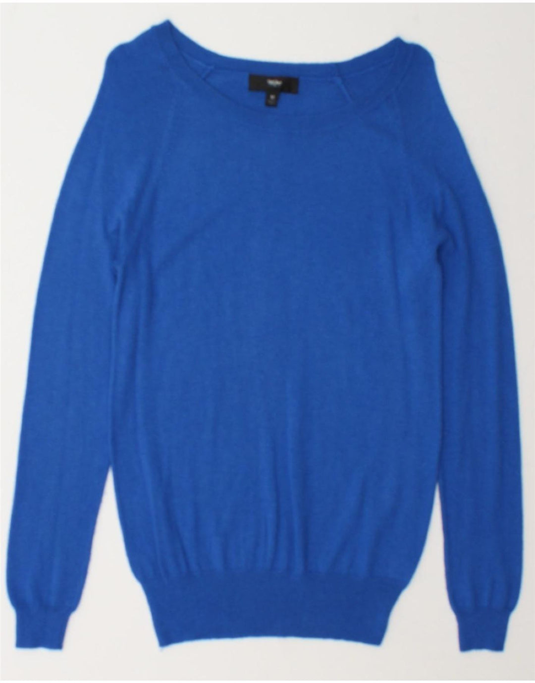MOSSIMO Womens Boat Neck Jumper Sweater UK 12  Medium Blue Nylon Vintage Mossimo and Second-Hand Mossimo from Messina Hembry 