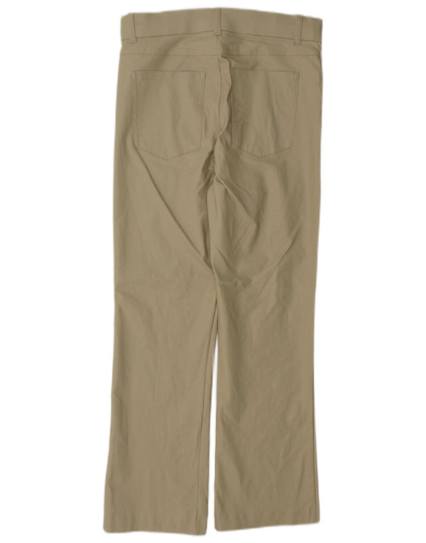 Pantaloni casual pentru femei Bootcut Zara Mari L30 L27 Bej Viscoza