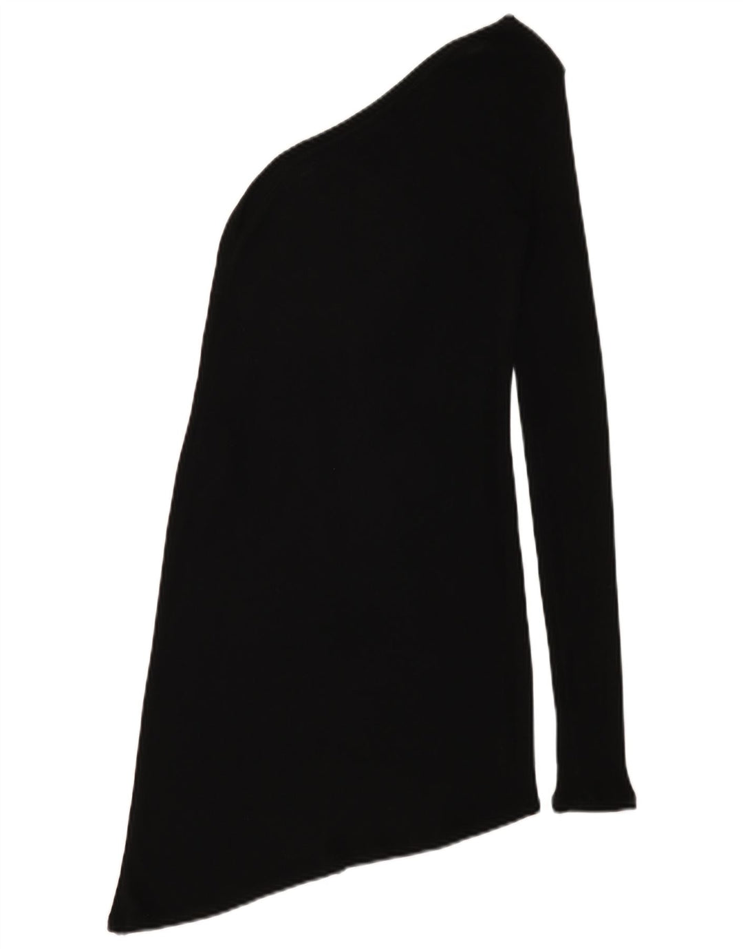 Top asimetric cu un umăr pentru femei Zara UK 12 Medium Black Viscose