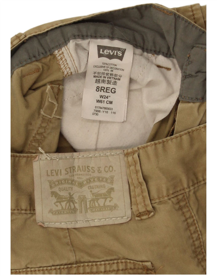 Pantaloni scurti cargo pentru băieți Levi's 7-8 ani W24 bumbac bej