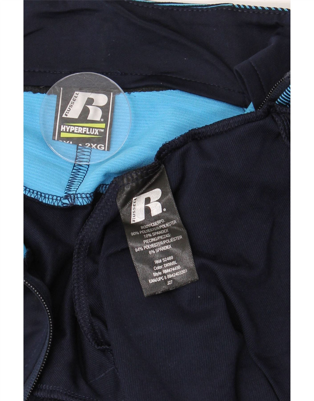 Jachetă de trening pentru bărbați RUSSELL ATHLETIC, 2XL, albastru bleumarin