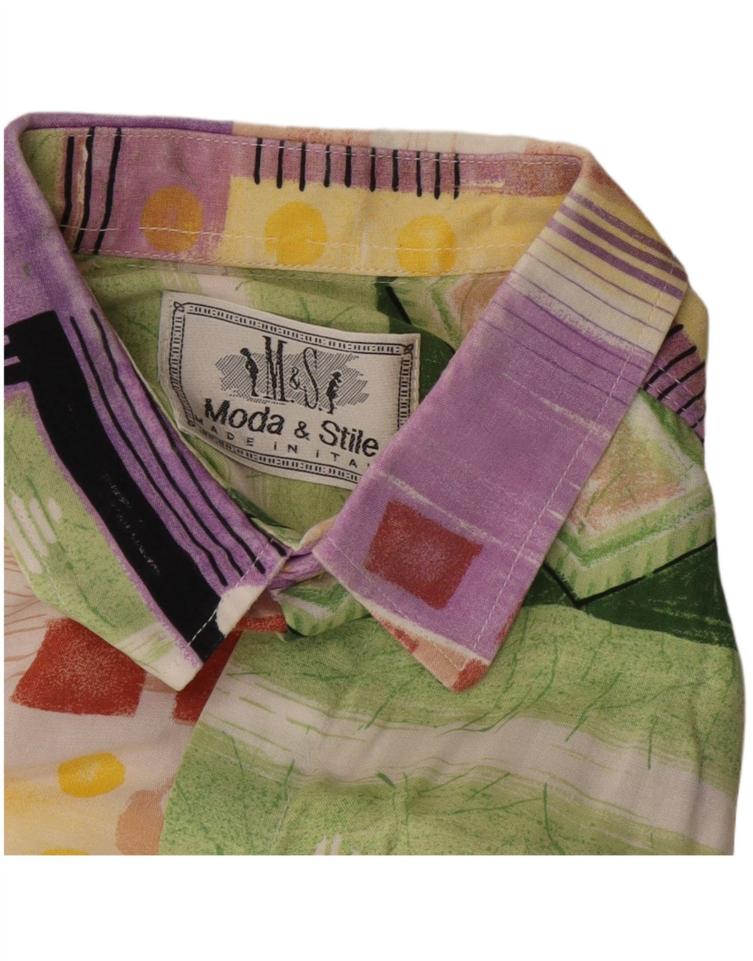 Cămașă cu mânecă scurtă pentru bărbați VINTAGE, multicoloră, mozaic