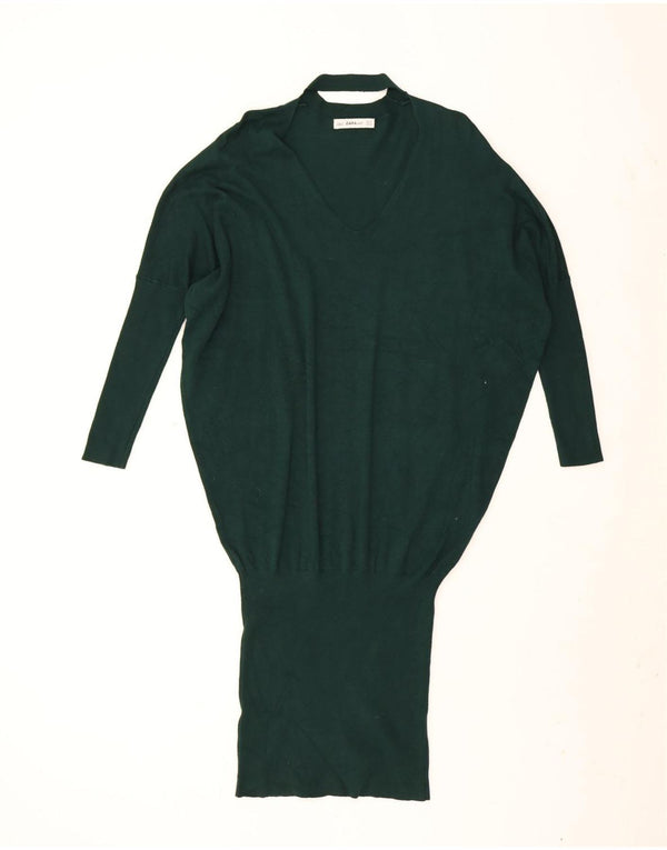Rochie supradimensionată pentru femei Zara cu talie scazută UK 10 Mic, verde, viscoză