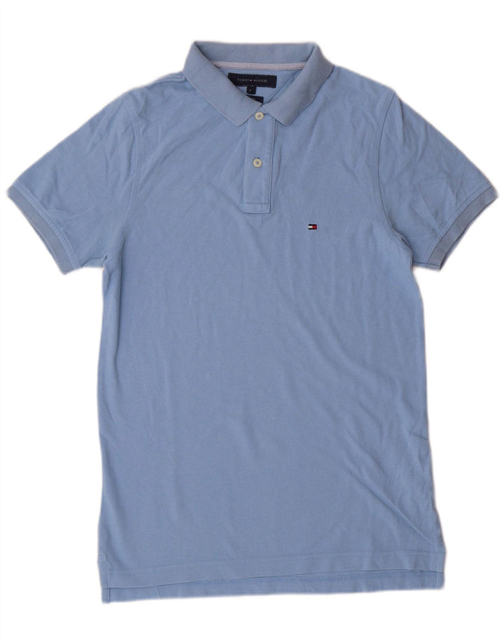 Tricou polo Tommy Hilfiger pentru bărbați, bumbac albastru mic