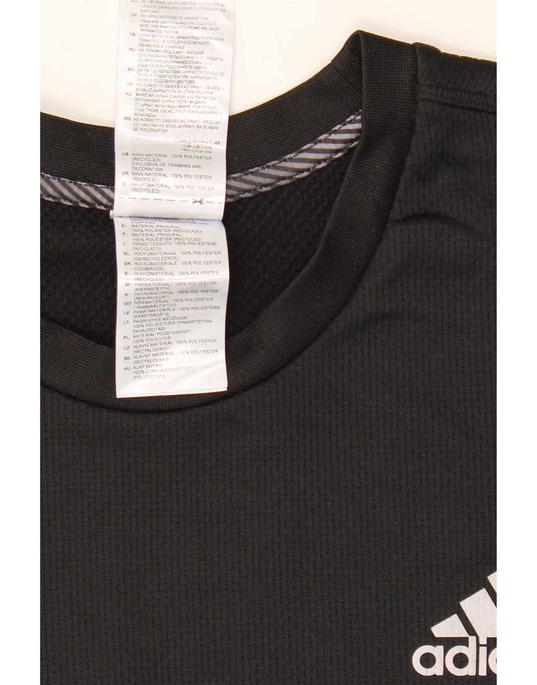 Adidas Aeroready Top pentru bărbați cu mânecă lungă, mare, negru, poliester color bloc
