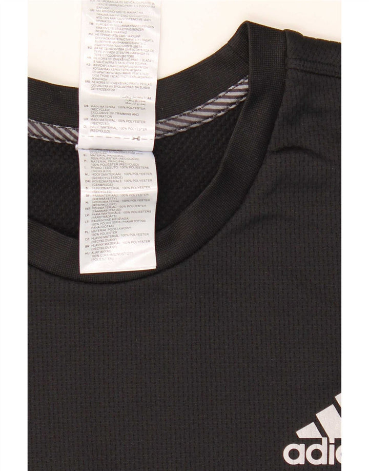 Adidas Aeroready Top pentru bărbați cu mânecă lungă, mare, negru, poliester color bloc