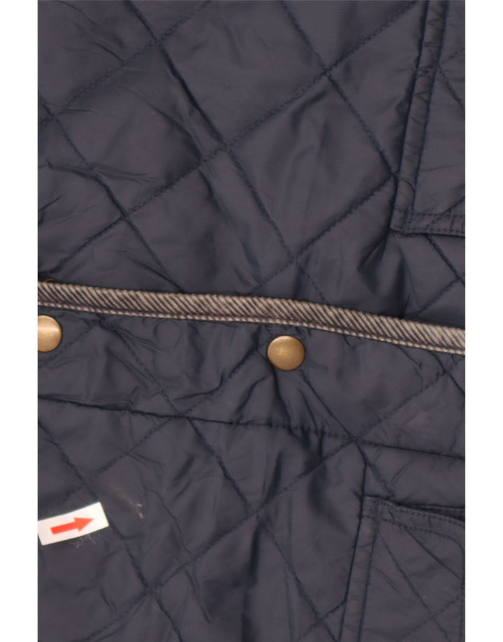 Jachetă matlasată cu glugă Jack Wills pentru femei UK 8, nailon, albastru bleumarin mic