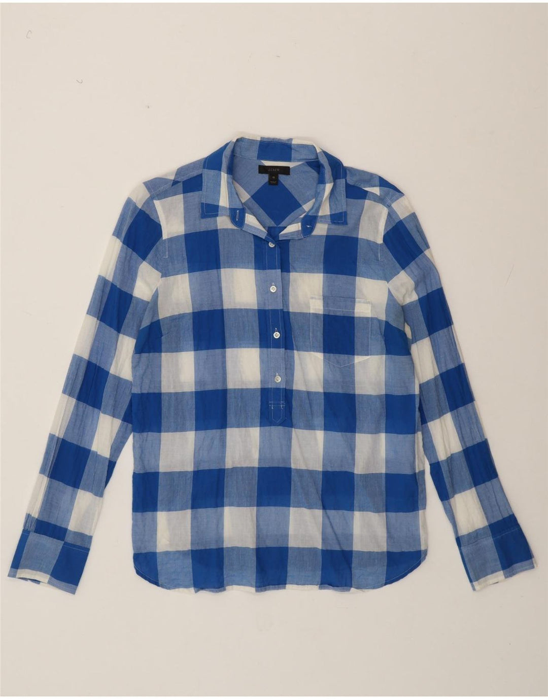 Cămașă pulover pentru femei J. Crew US 10 Large Blue Gingham Bumbac