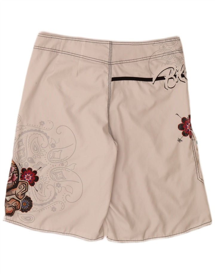 Pantaloni scurți de înot grafic pentru bărbați Billabong, mari, alb, din poliester floral