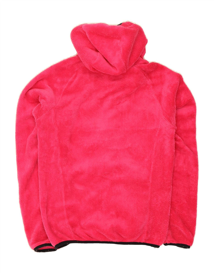 KAPPA Womens Hooded Fleece Jacket UK 12 Medium Pink Vintage Kappa and Second-Hand Kappa from Messina Hembry 