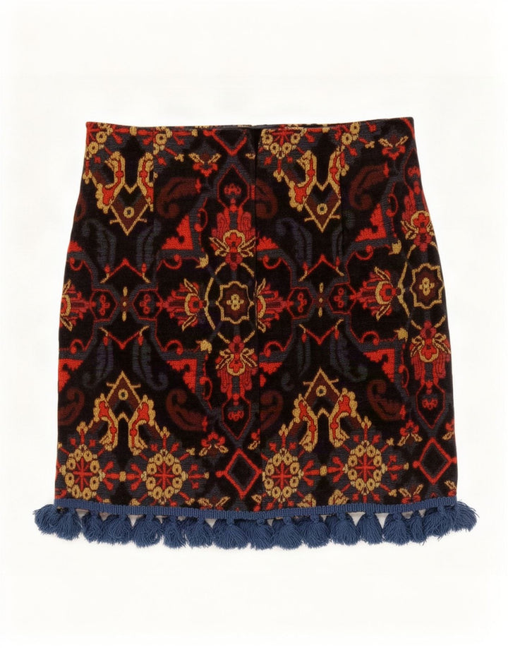 Fusta Mini Zara Femei Mică W26 Multicolor Paisley Acrilic