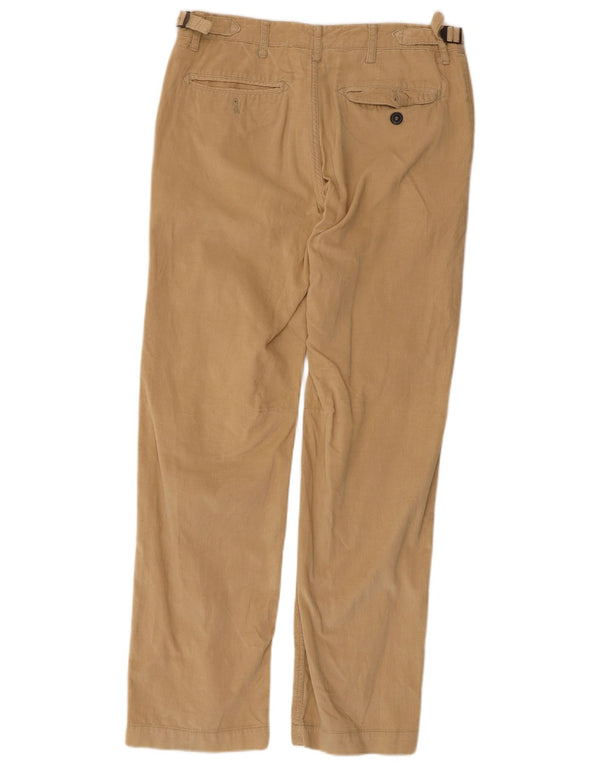 Pantaloni drepti din velur pentru bărbați Zara EU 40 Mediu L31 L31 Bej Bumbac