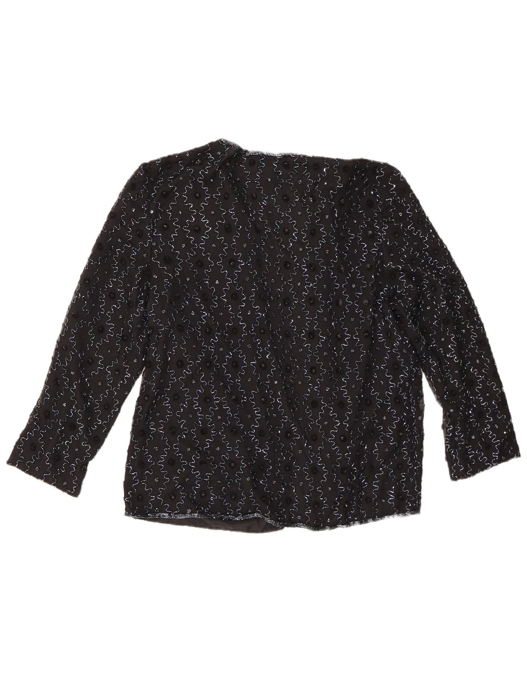 Jachetă Blazer deschisă pentru femei, UK 16, mare, mătase neagră