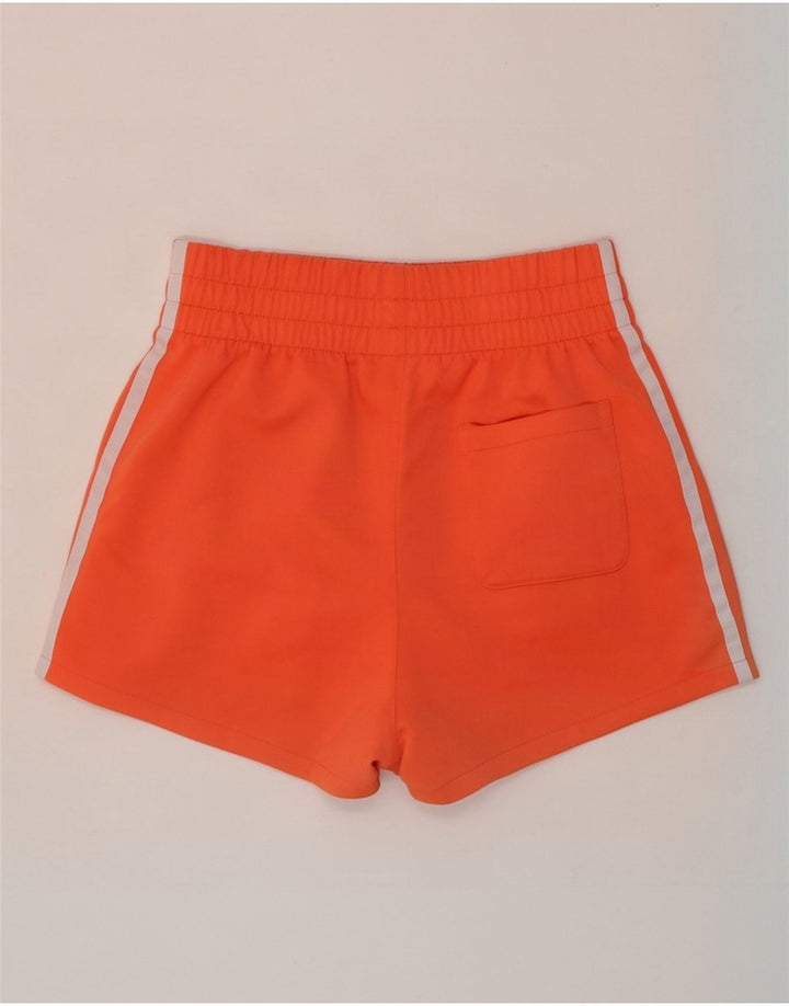 Pantaloni scurti sport pentru femei Adidas UK 10 Poliester portocaliu mic