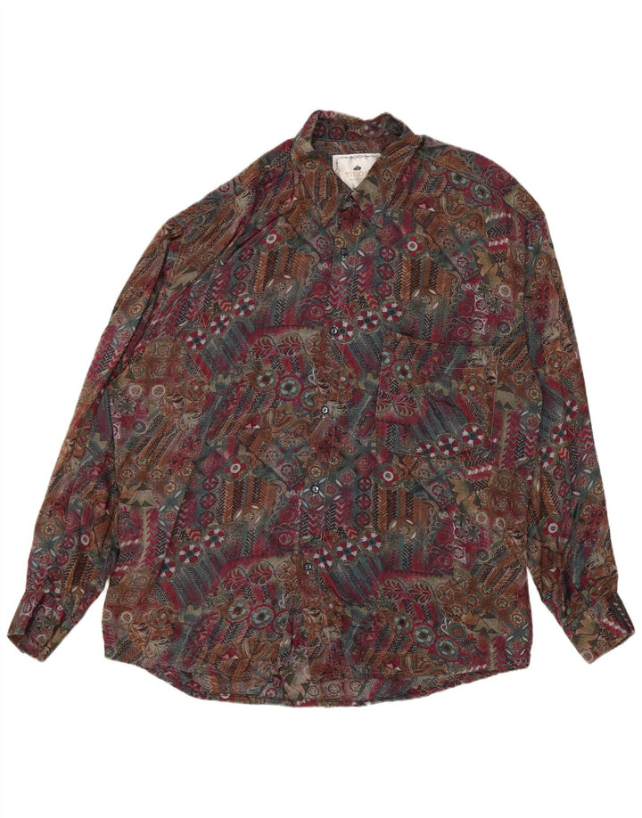 Cămașă pentru bărbați Tipo' S Loose Fit, mică, multicoloră, cu viscoză florală