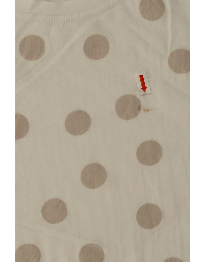 Top tricou pentru femei Zara UK 14 Medium White Polka Dot