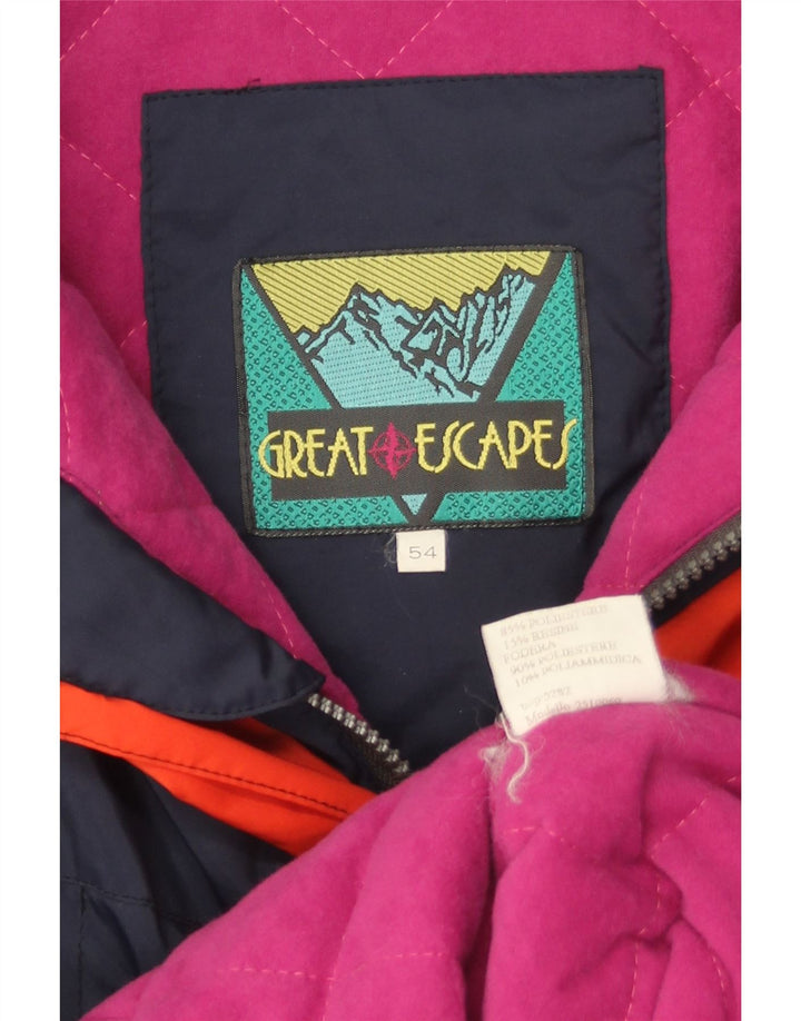 Jachetă de schi cu glugă pentru bărbați Great Escapes IT 54 2XL bleumarin poliester