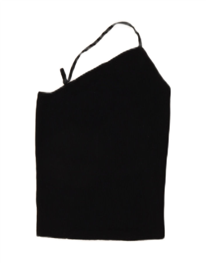 Top cu umăr decupat pentru femei Zara UK 8 mic, negru, viscoză