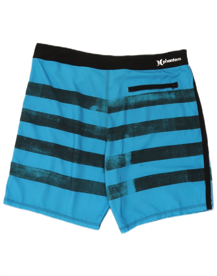 Pantaloni scurți de înot Hurley Phantom pentru bărbați, cu dungi mari, albastre