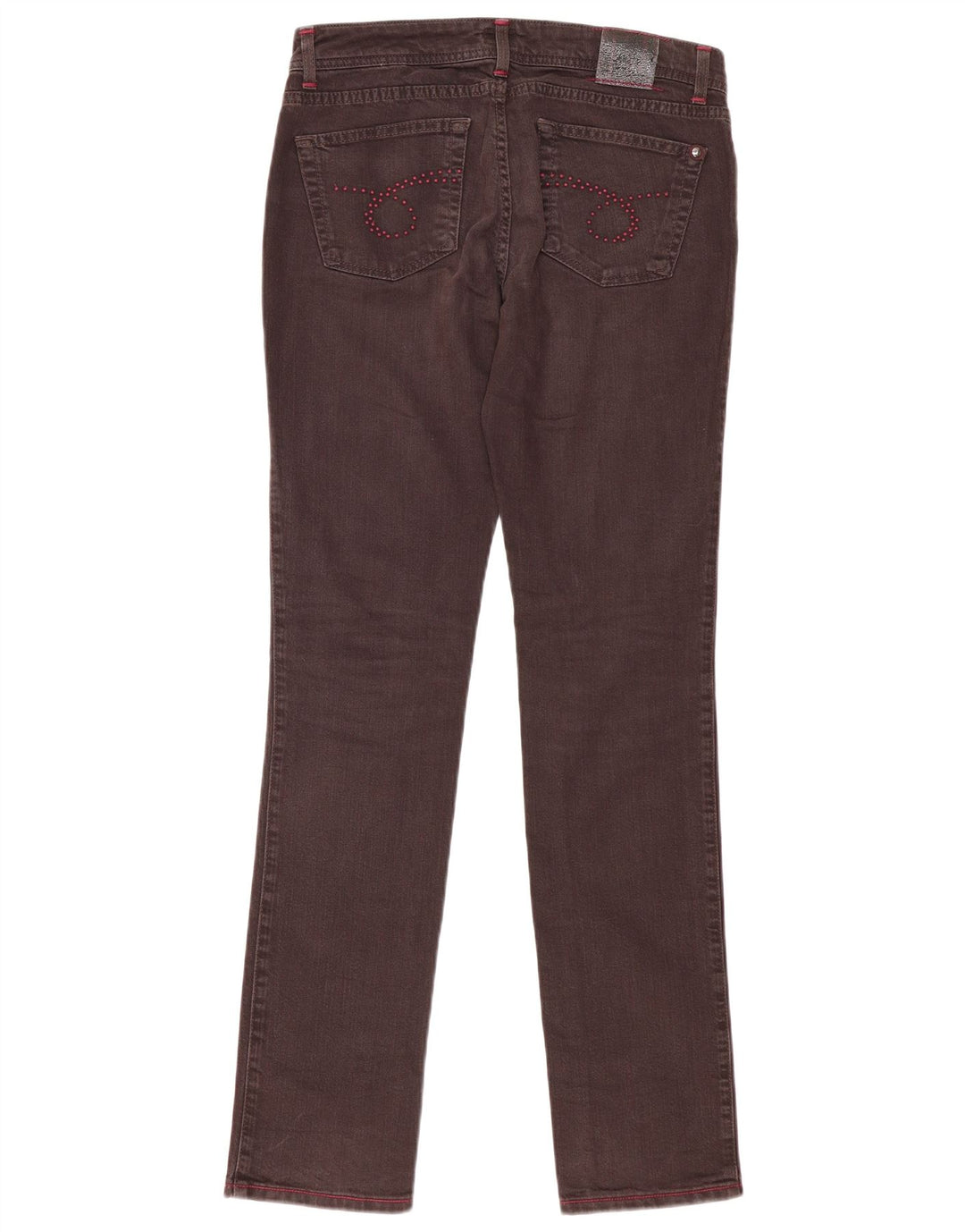 Trussardi blugi subțiri pentru femei W30 L33 bumbac maro