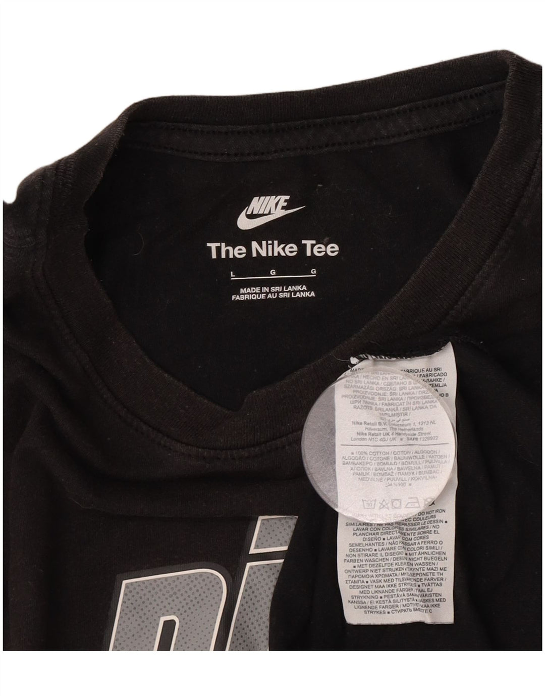 Tricou grafic Nike pentru bărbați Top mare din bumbac negru