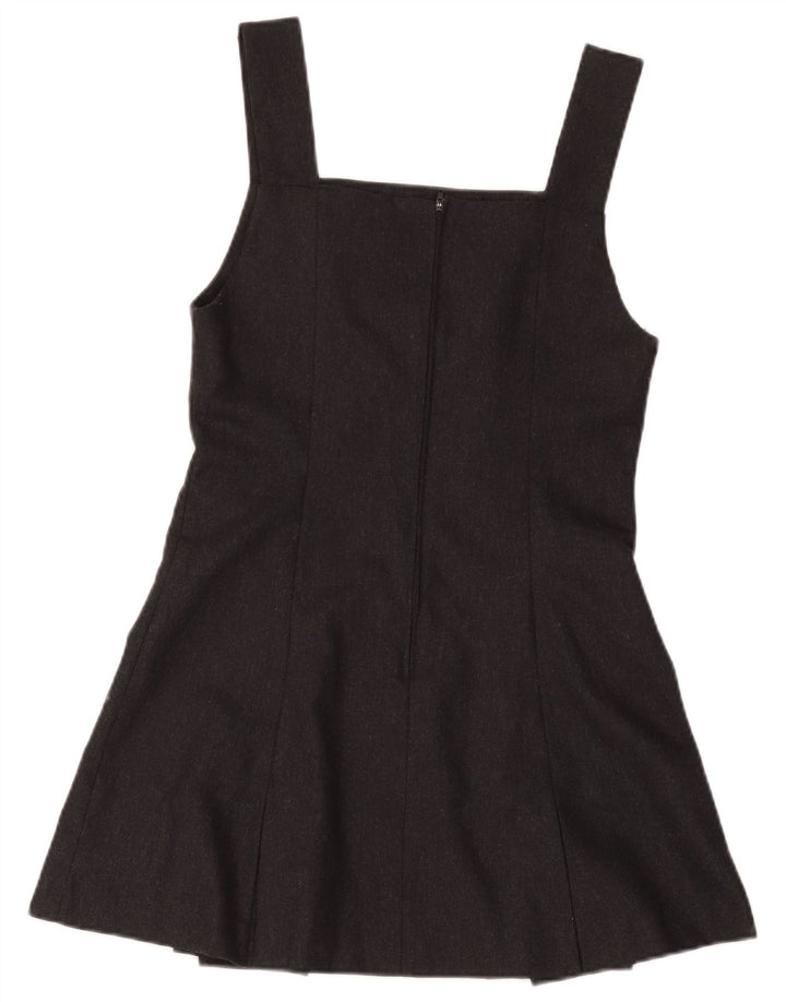 Rochie A-Line Mini fără mâneci pentru femei Vintage IT 44 Lână Gri Mediu