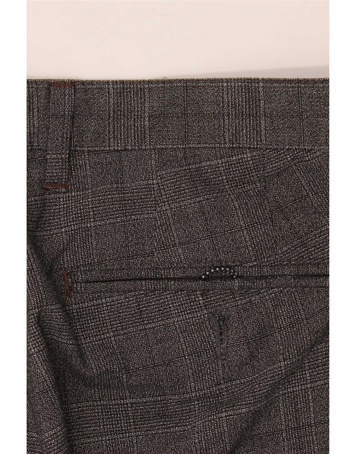 Pantaloni de costum slim pentru bărbați Ted Baker L32 L30 poliester cu carouri gri