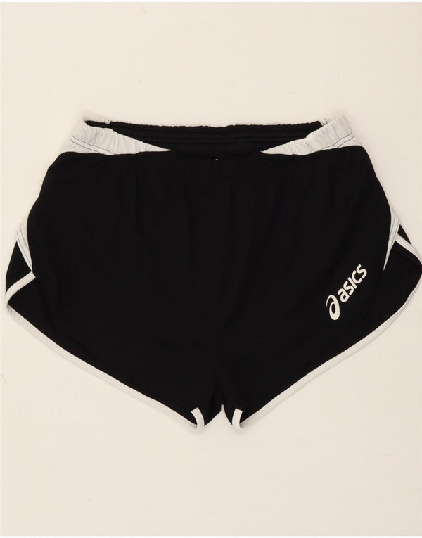 Pantaloni scurti sport Asics pentru femei UK 14 Medium Black Colorblock Poliester Sport