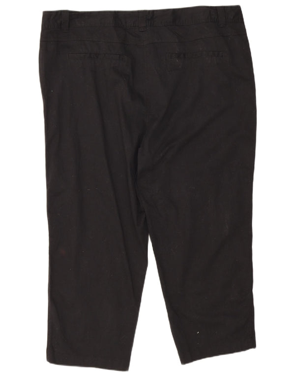 Pantaloni capri pentru femei M&Co UK 20 XL W40 L22 bumbac negru
