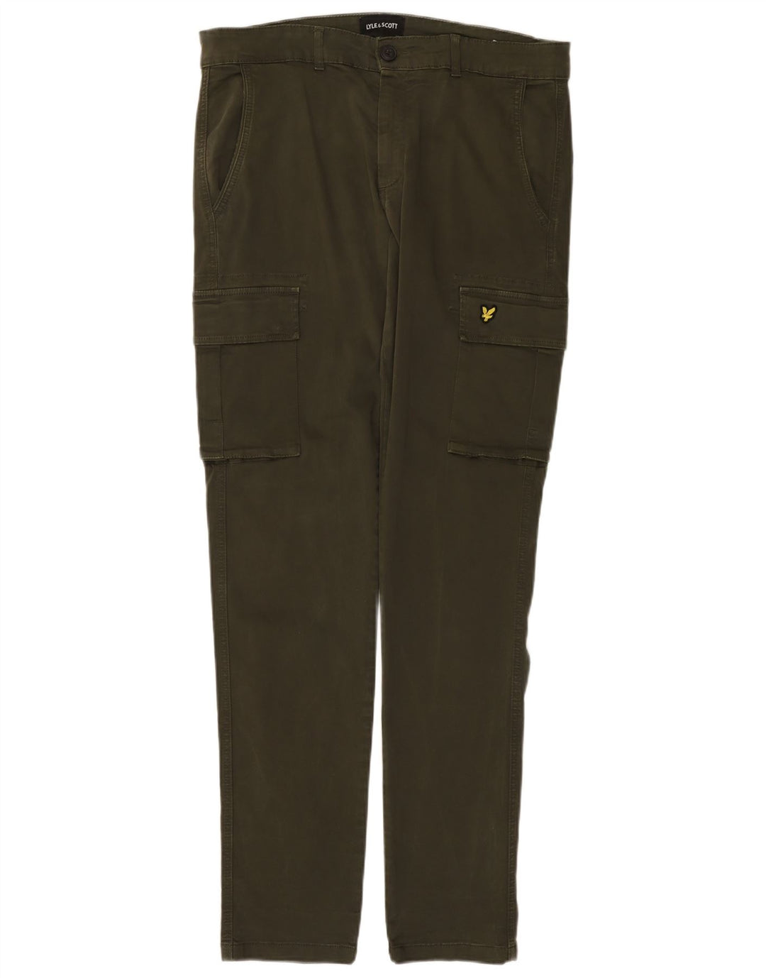 LYLE & SCOTT Pantaloni cargo subțiri pentru bărbați L34 L34 bumbac kaki