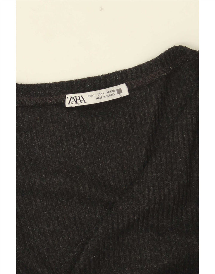 Tricou pentru femei Zara UK 14 Large Negru