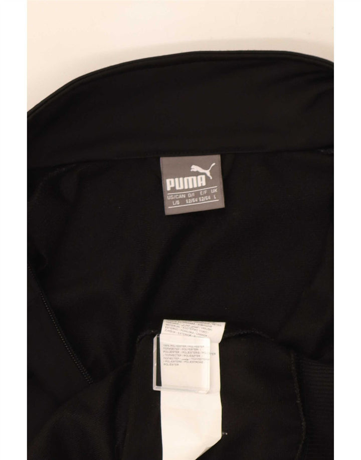Jachetă de top pentru trening cu grafică Puma pentru bărbați, mare, negru, poliester