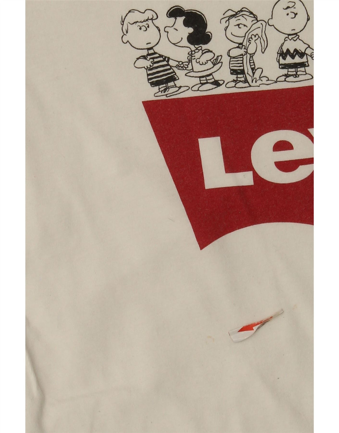 Tricou cu grafică Levi's Peanuts pentru femei Top UK 6 XS Alb