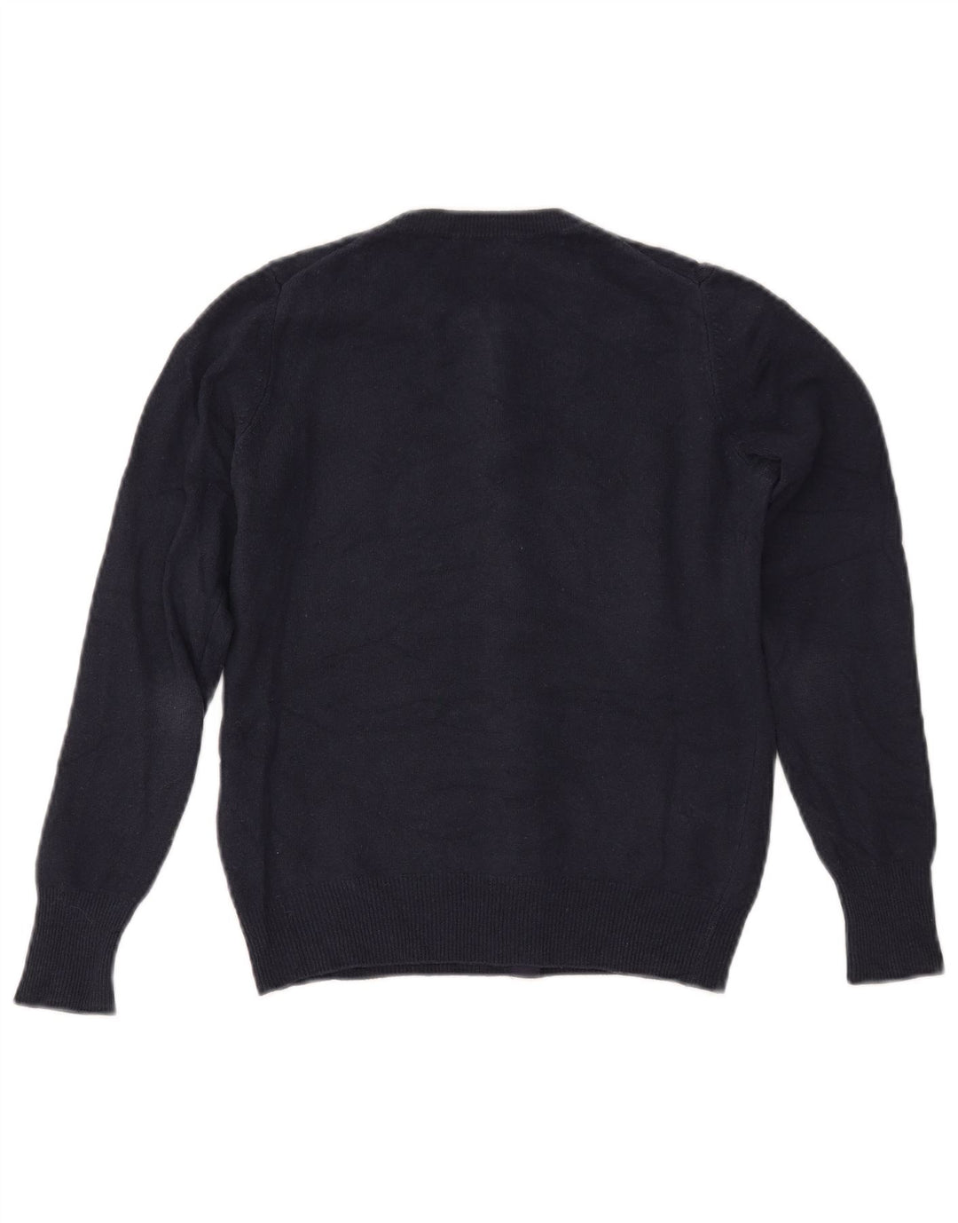 Pulover cardigan crop pentru femei BENETTON UK 6 XS Lână merinos bleumarin