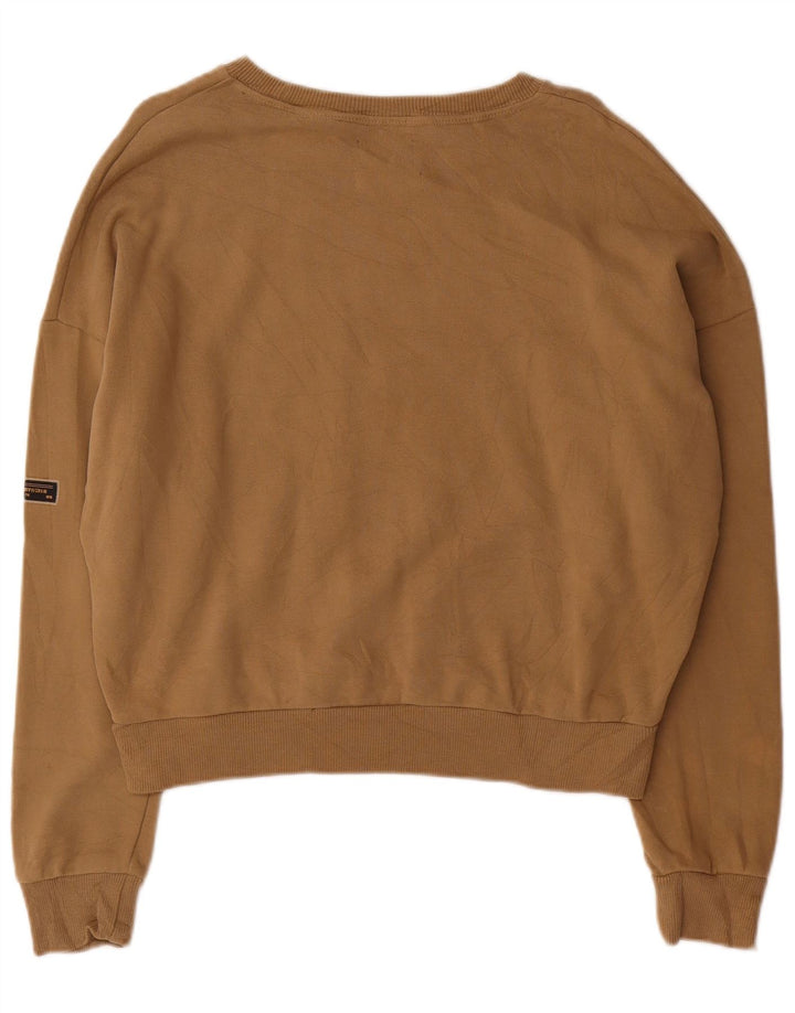 SUPERDRY Pulover supradimensionat cu grafic pentru femei UK 12 Maro mediu