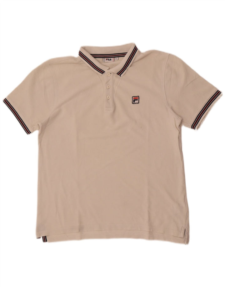 Tricou Polo Fila Barbati Mare Bumbac Alb