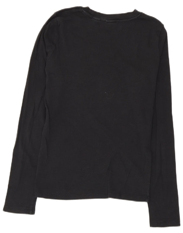 Top pentru femei Levi's cu mânecă lungă UK 12 Medium Negru