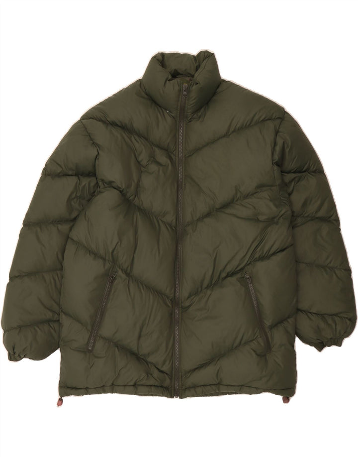 RASCHER Mens Padded Jacket IT 54 2XL Khaki Polyester Vintage Rascher and Second-Hand Rascher from Messina Hembry 