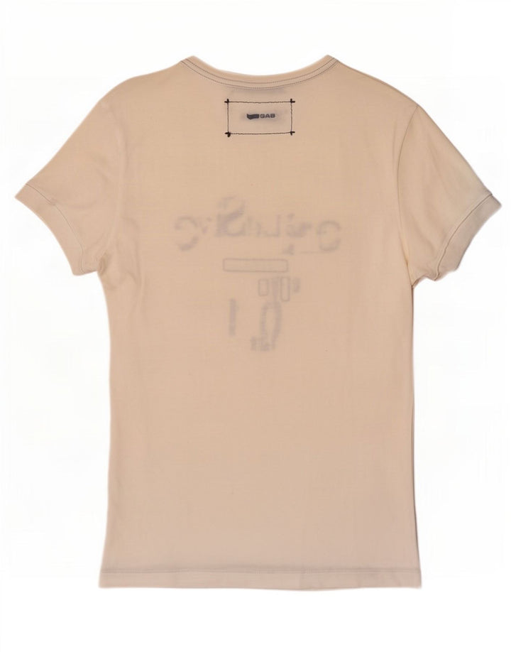 Tricou grafic pentru bărbați Gas Top Mic Alb