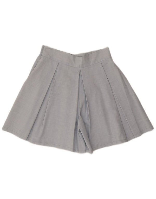 Pantaloni scurți casual de damă vintage cu talie înaltă și picioare largi IT 46 W28 Blue Classic