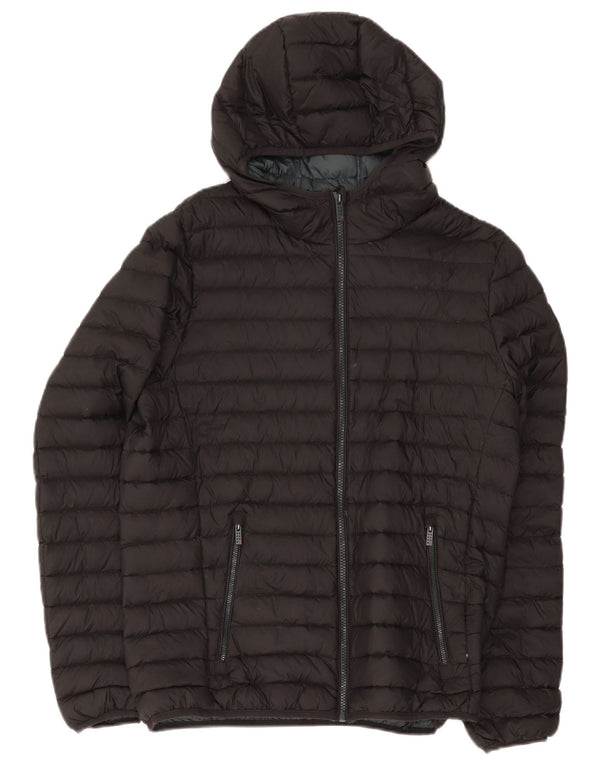 Jachetă căptușită cu glugă pentru bărbați Mistral UK 38 Medium Black Nylon
