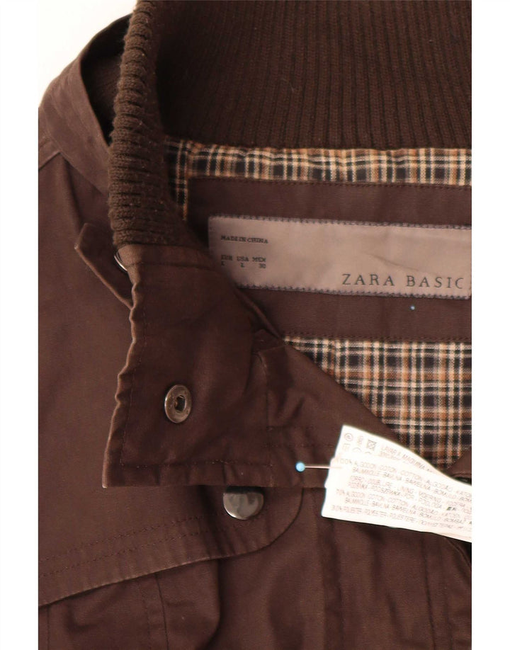 Jachetă Utilitară pentru Damă Zara UK 14 Maro Maro Bumbac