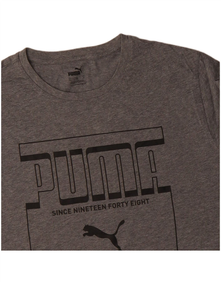 Tricou grafic PUMA pentru bărbați Top XL bumbac gri