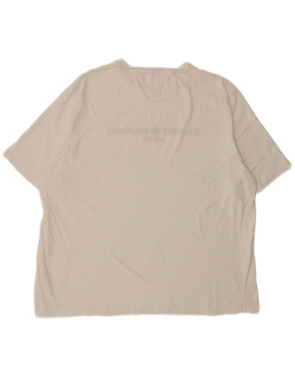 Tricou grafic pentru bărbați Tommy Hilfiger Top 4XL bumbac alb