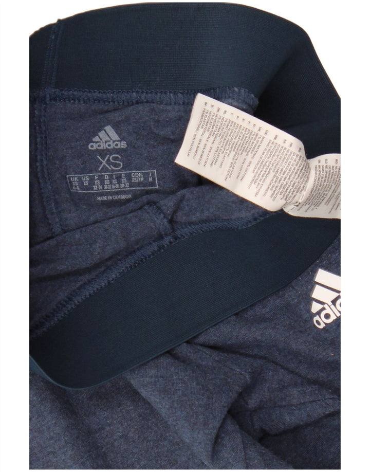 Leggings pentru femei ADIDAS UK 4/6 XS bleumarin bumbac